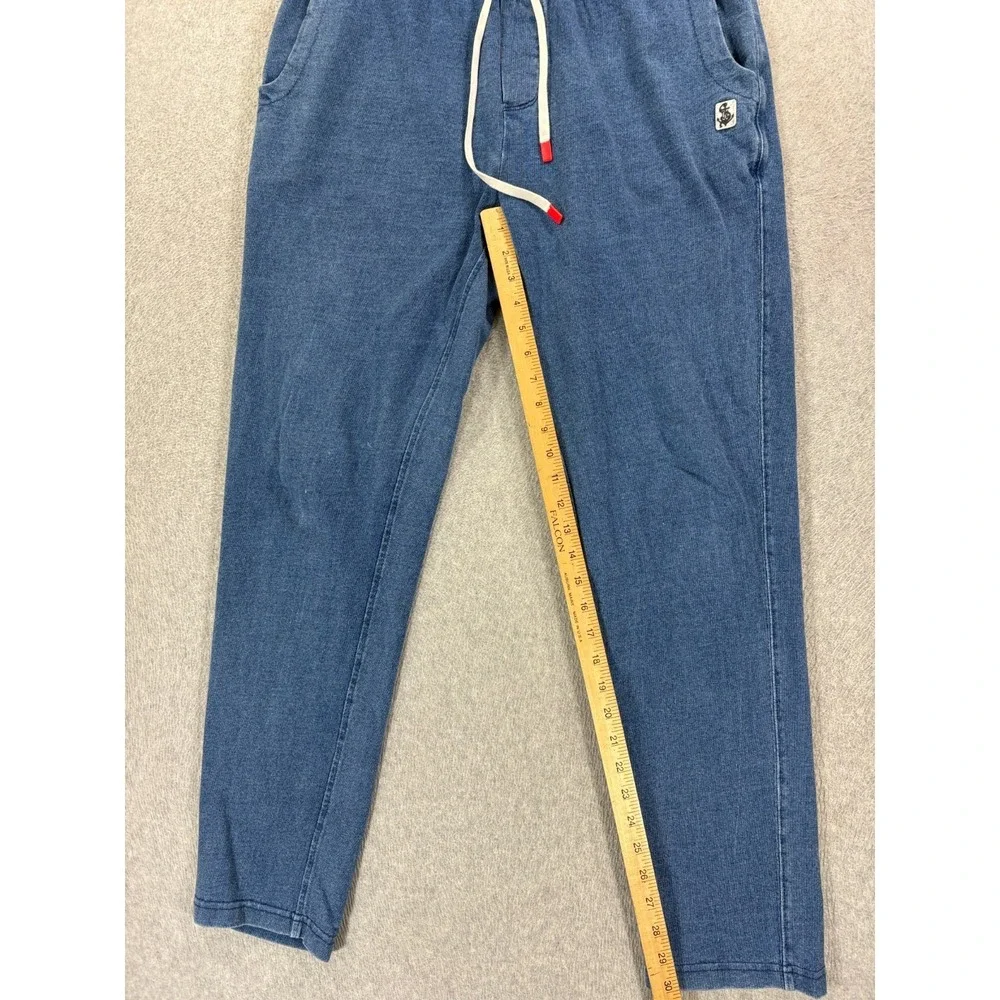 Quaker Marine Dark Wash Indigo Loopback Terry‎ Joggers (Men's Large) Blue